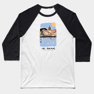 Las Palmas Gran Canaria surfers surf in las Canteras Spain Baseball T-Shirt